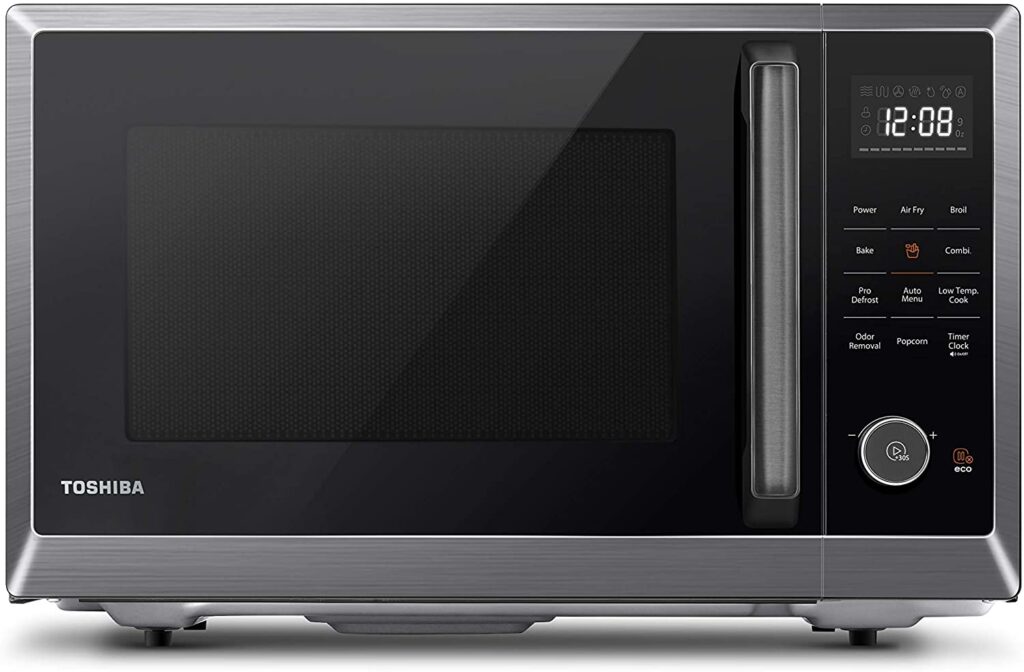 Toshiba Multifunctional Microwave Oven with Healthy Air Fry, Convection Cooking, Position Memory Turntable, Easy-clean Interior and ECO Mode, 1.0 FitToKitchen.com