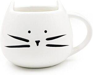 DOYOLLA Lovely Cute Coffee Mugs White Cat Mug cute coffee mugs coffee mugs beautiful mugs