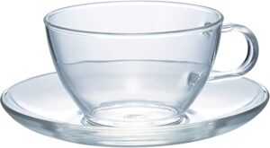 Hario Glass Tea Cup Clear Cut Glass Clear Glass Tea Cups Top View tea cups teacups teacups set tea mugs cup set